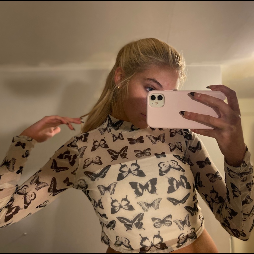 Forever 21 mesh Butterfly top